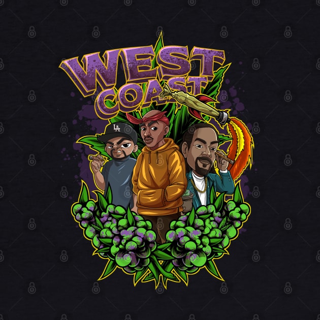 West Coast Rapper Illustration by namanyastudios